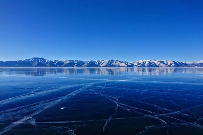 Khuvsgul lake and reindeers